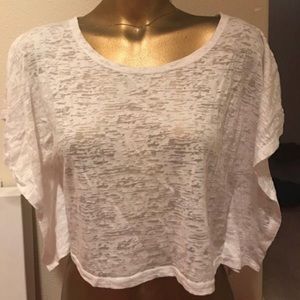 White cropped forever 21 top